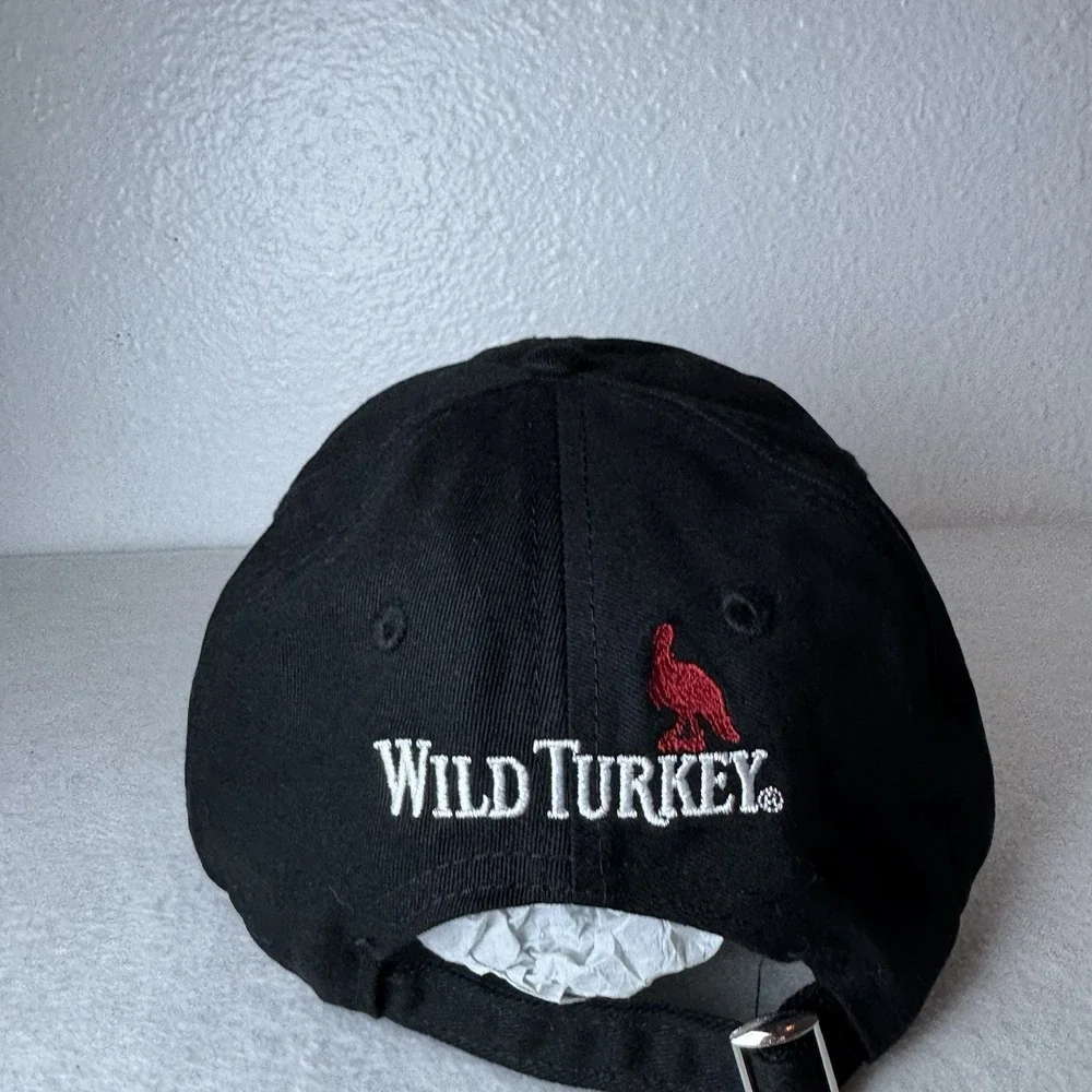 Wild Turkey Bourbon Whiskey Hat Strapback Cap Black Red Logo Cotton Adjustable